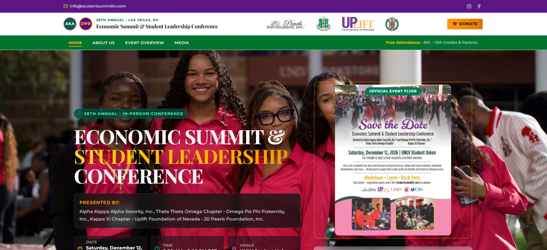 studentsummitlv.com live website preview