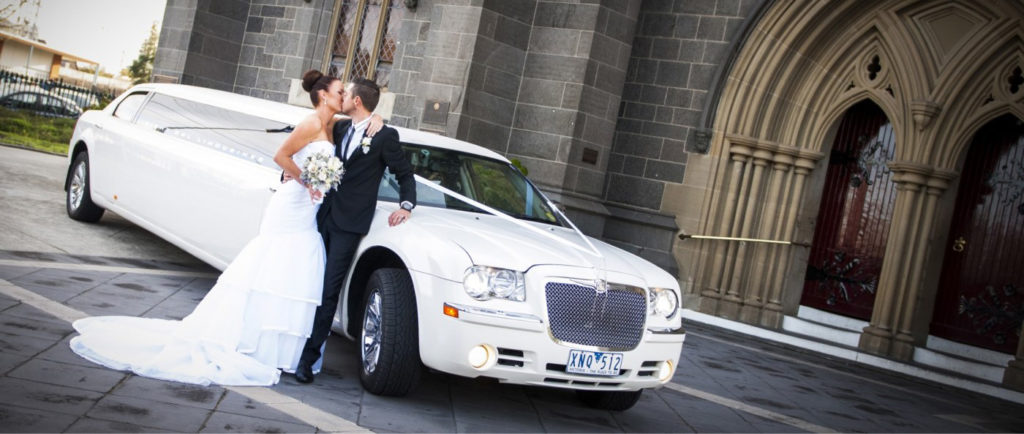 Luxury wedding limousine