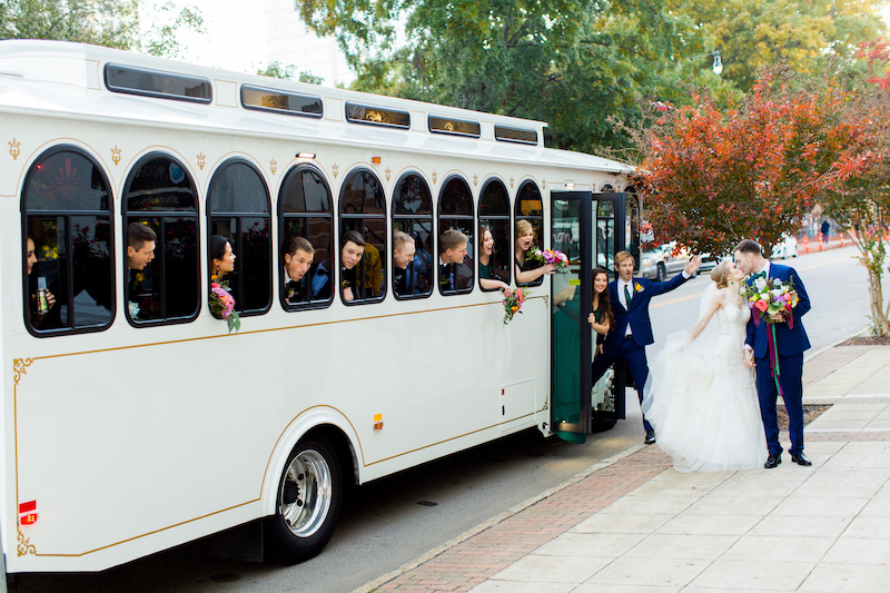Wedding trolley Chicago Naperville