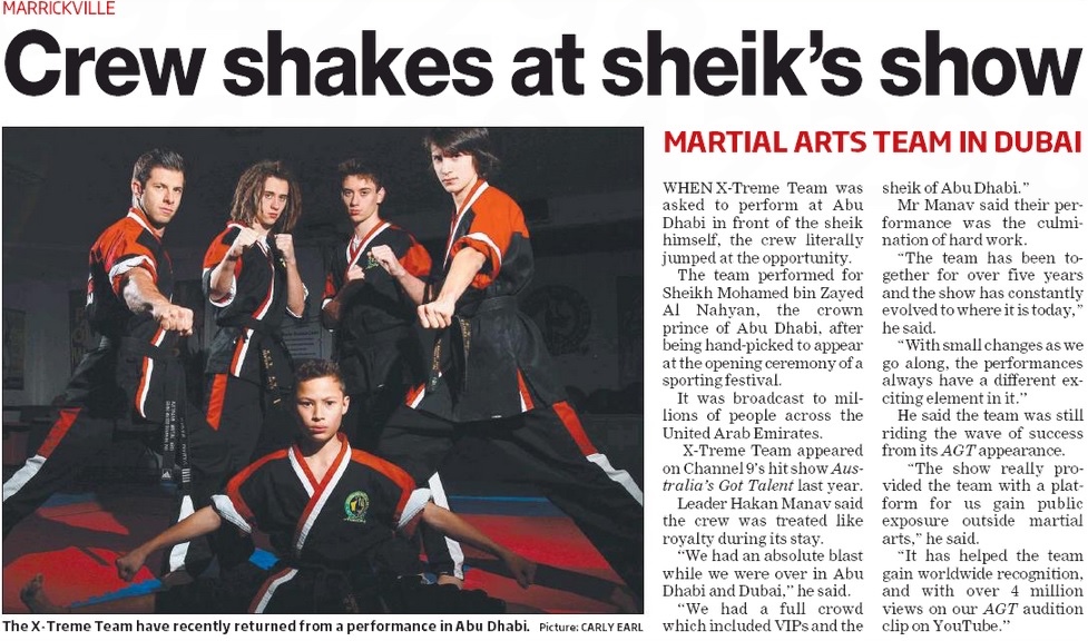Newspaper feature: Shakes at Sheik's
