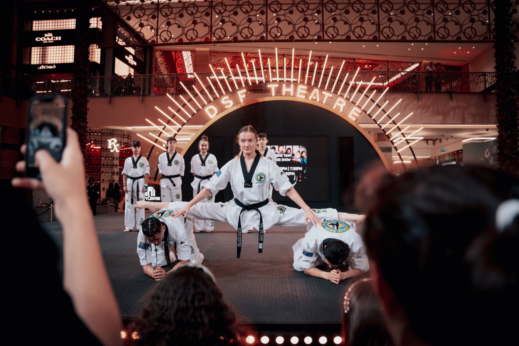 Flying kick over the line at DSF Theatre, Dubai