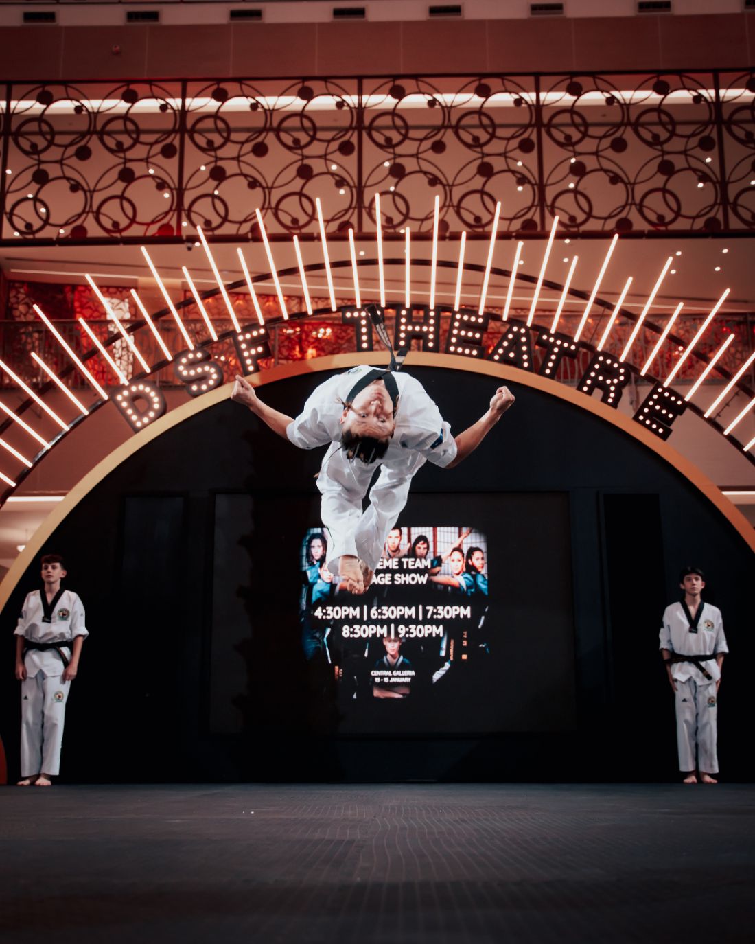 Aerial flip at DSF Theatre