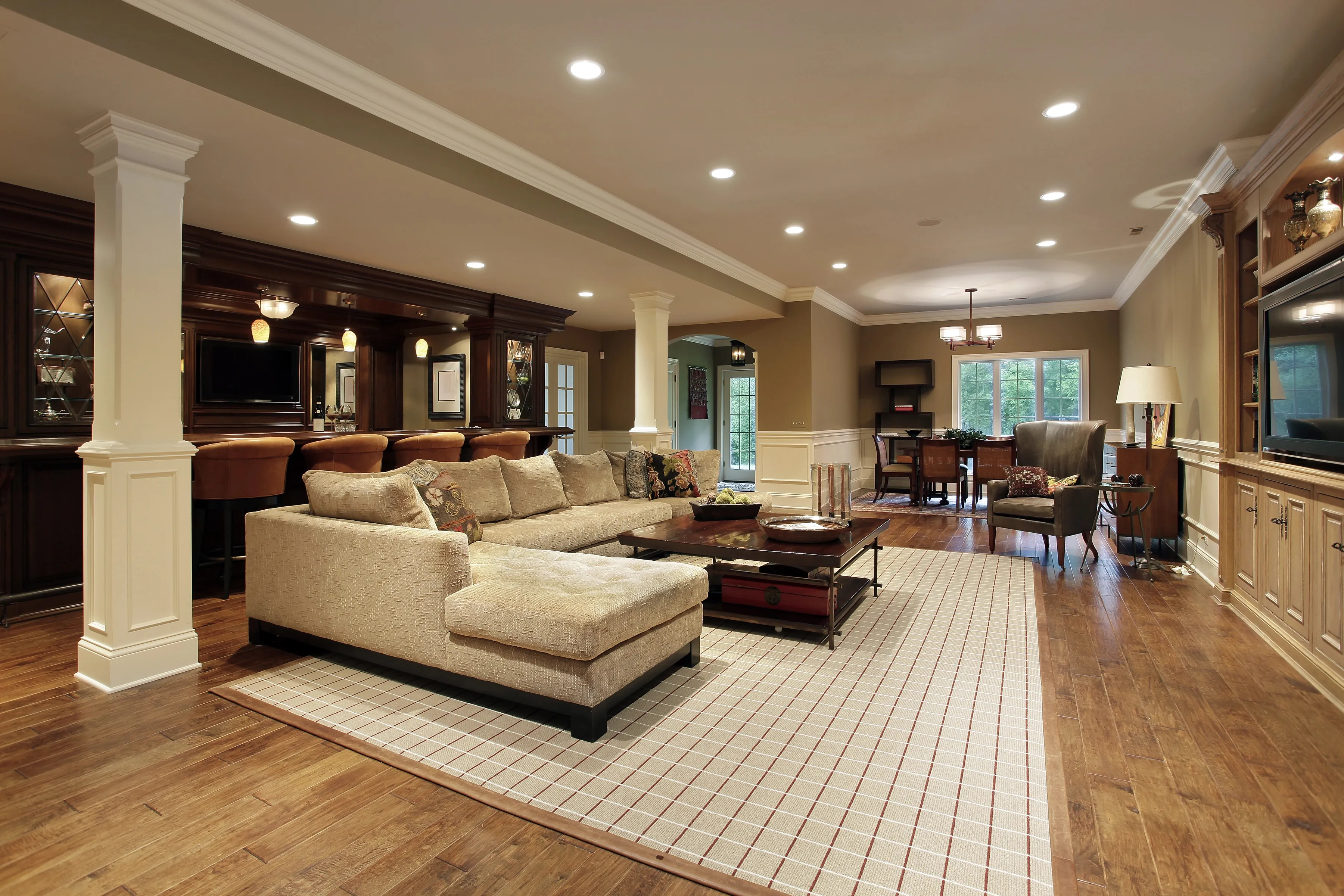 Finished basement living room