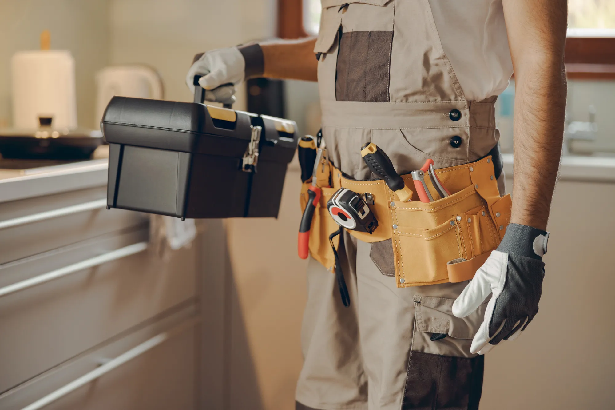 Handyman and remodeling contractor at work