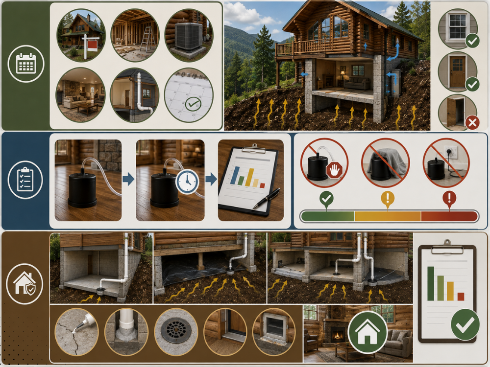Accu-Spec Home Inspections system grid covering foundation cracks, attic insulation, electrical panel, water heater, and HVAC.