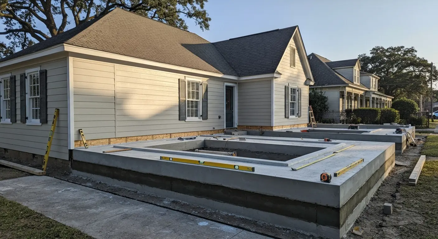 Siding and concrete