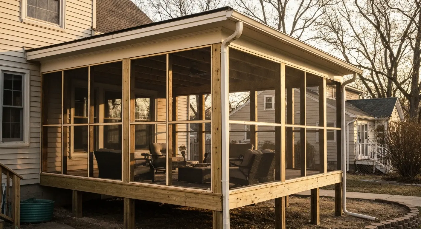 Screen porch installation