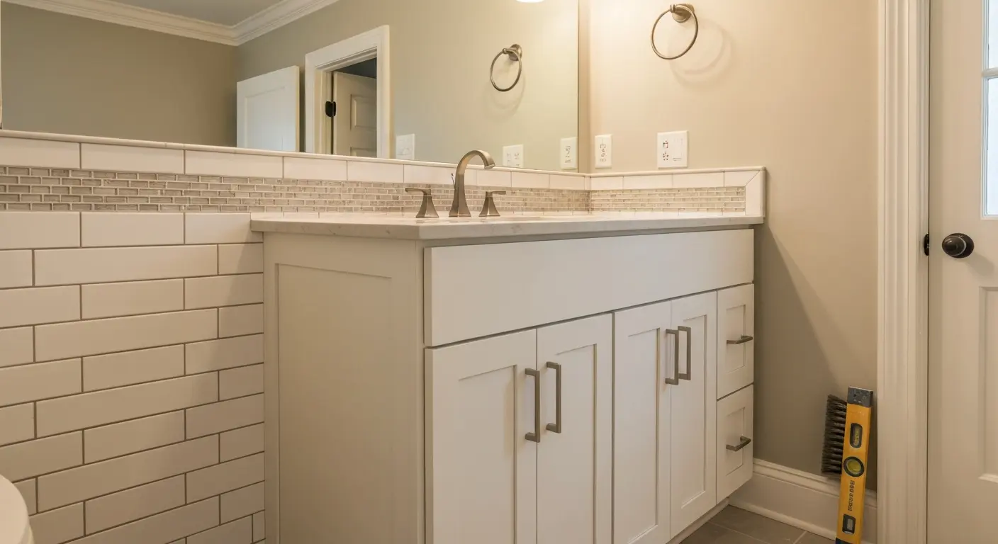 Bathroom vanity installation