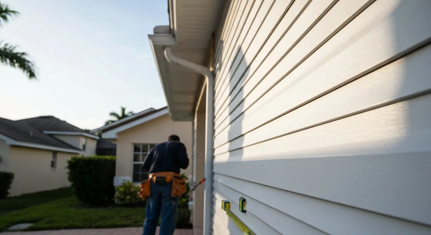 Siding installation work