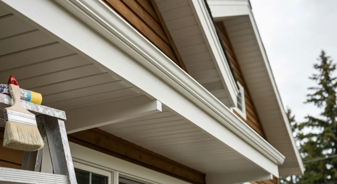 Detailed exterior trim painting