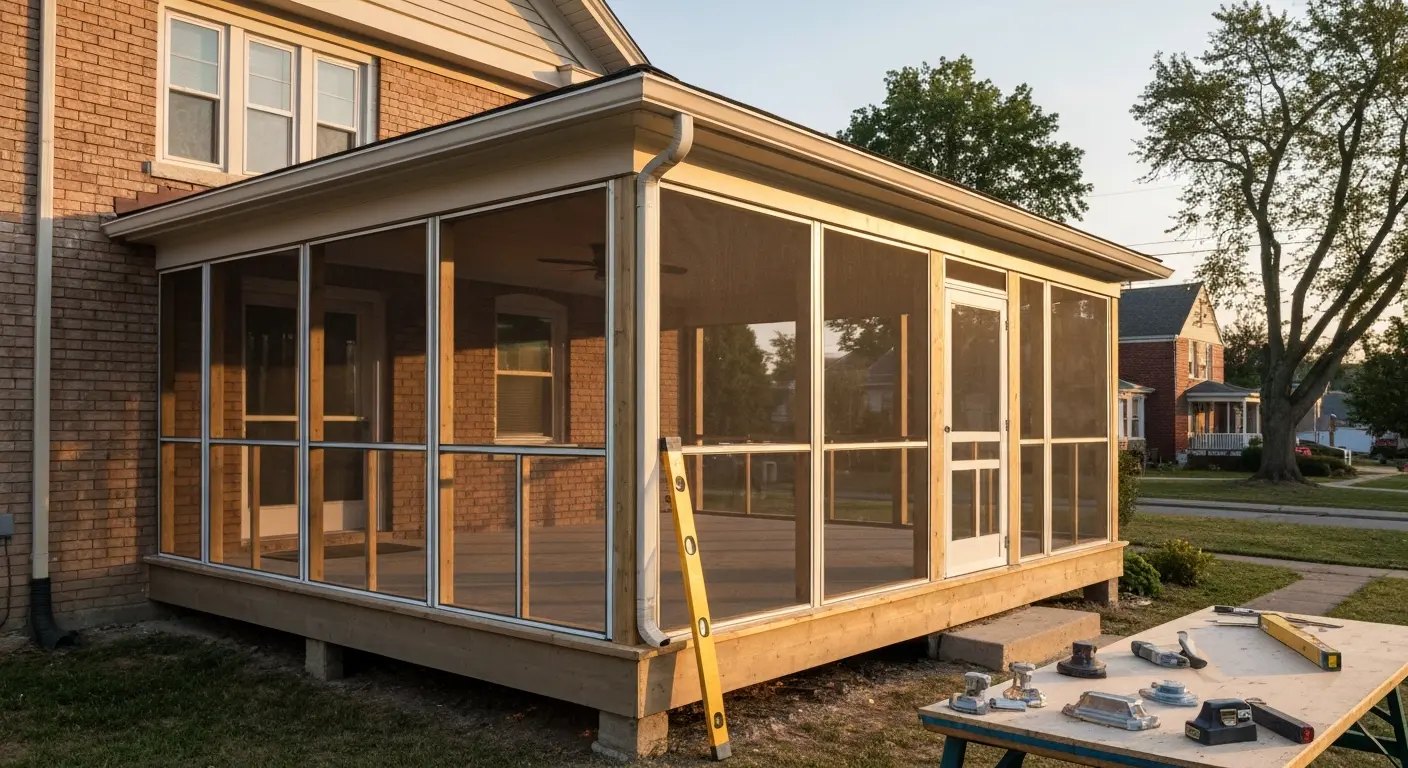 Screen porch addition
