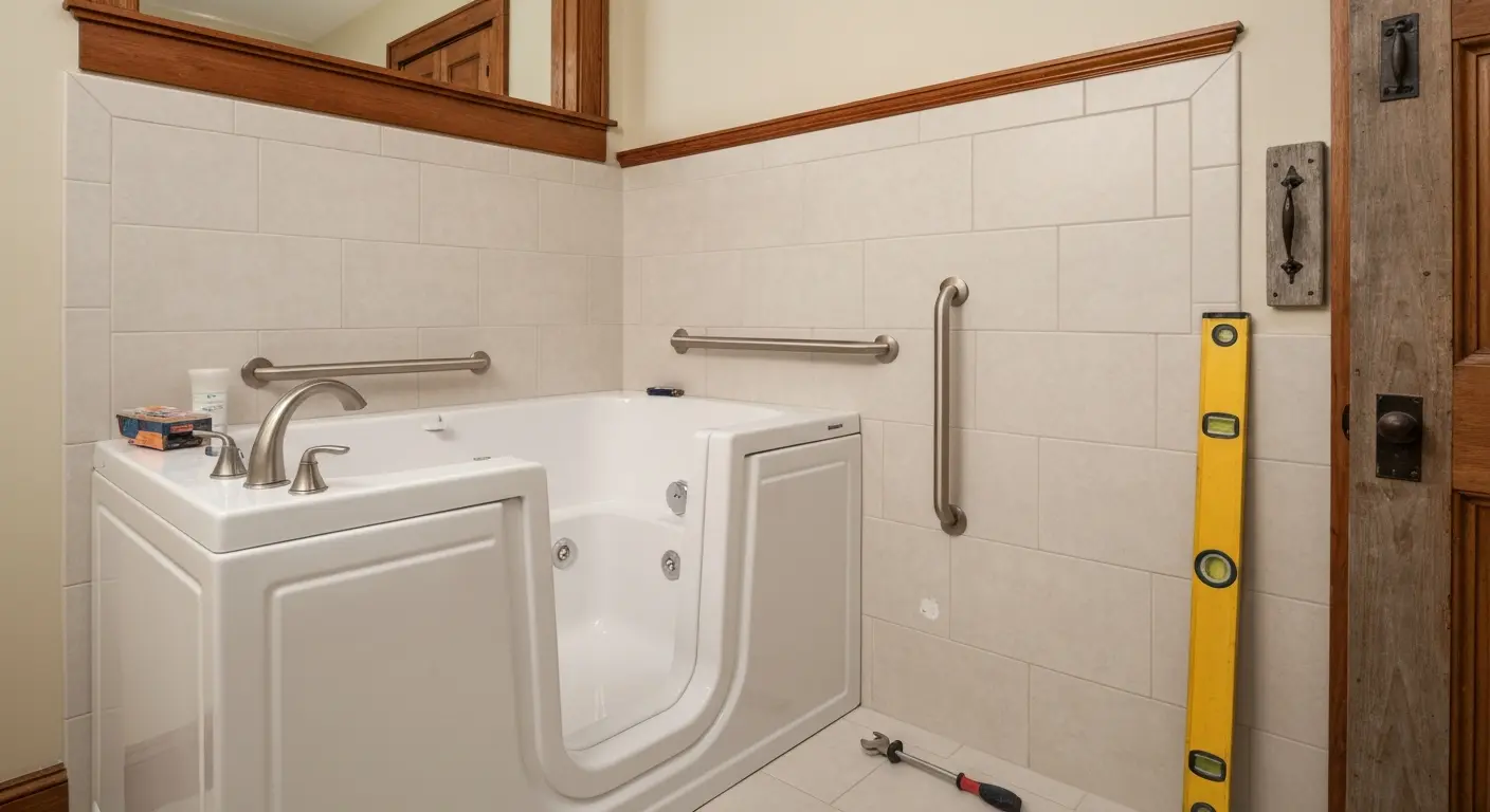 Walk-in tub installation