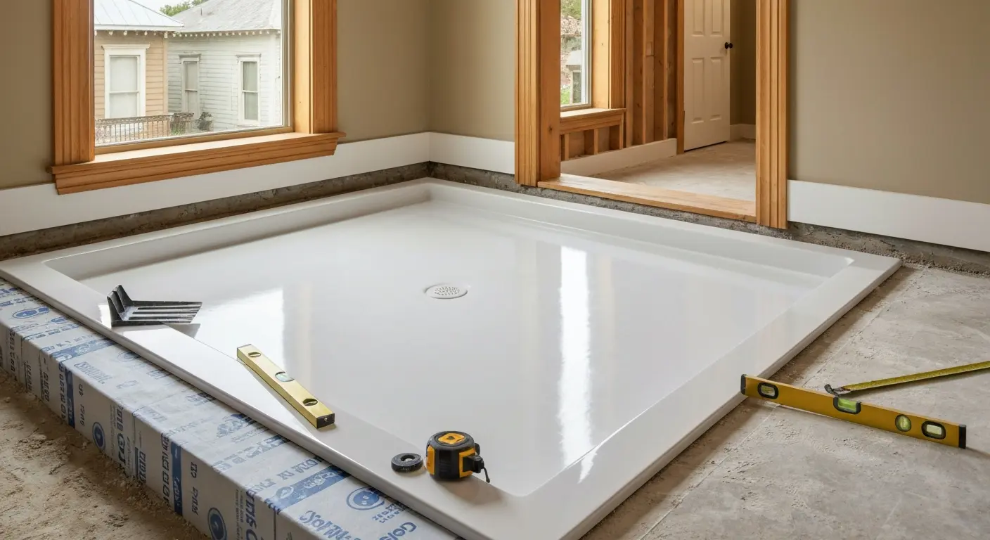 Shower pan installation