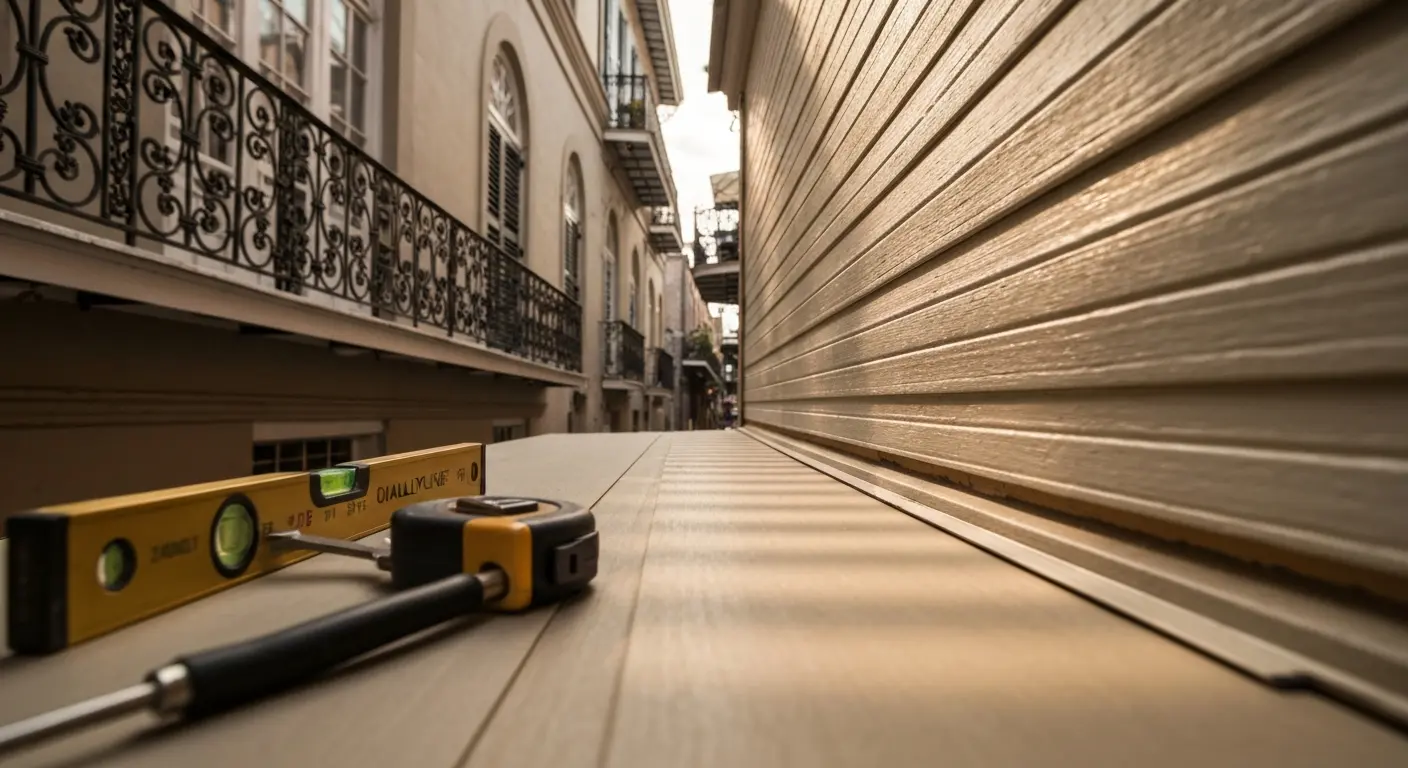 Siding installation in French Quarter area
