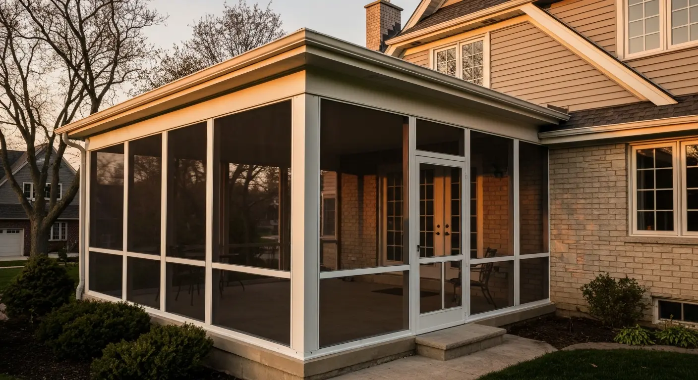 Screen porch construction