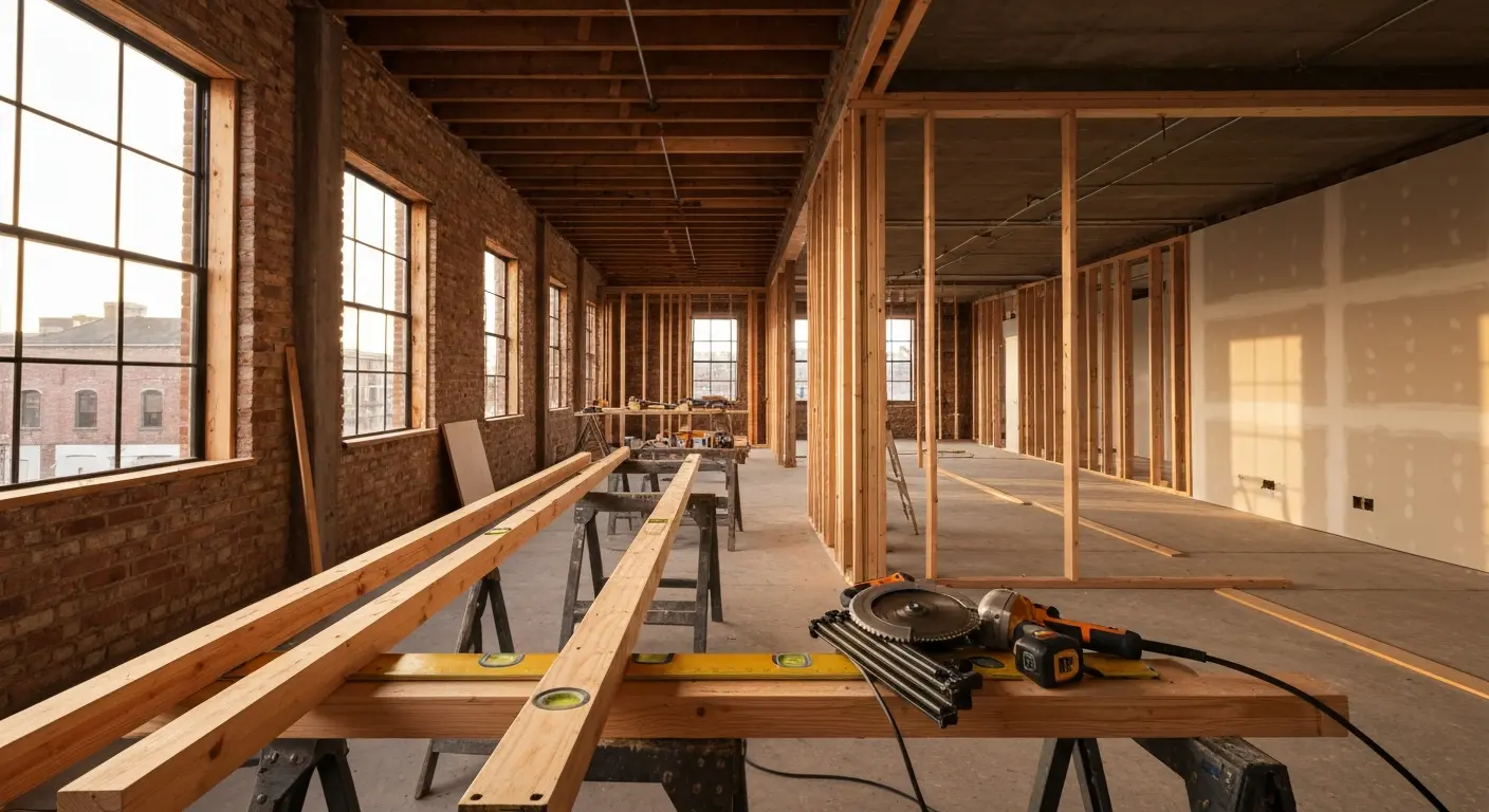 Carpentry in Warehouse District loft