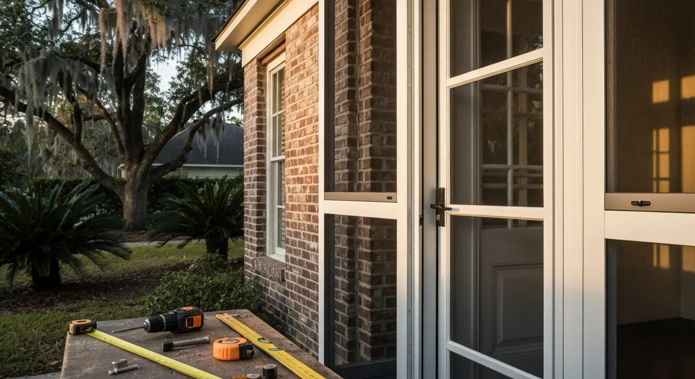 Screen door installation