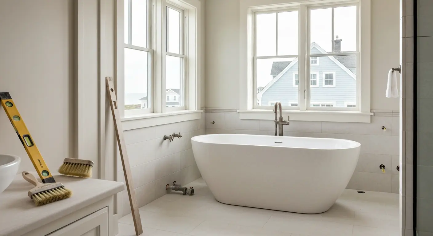 Soaking tub installation