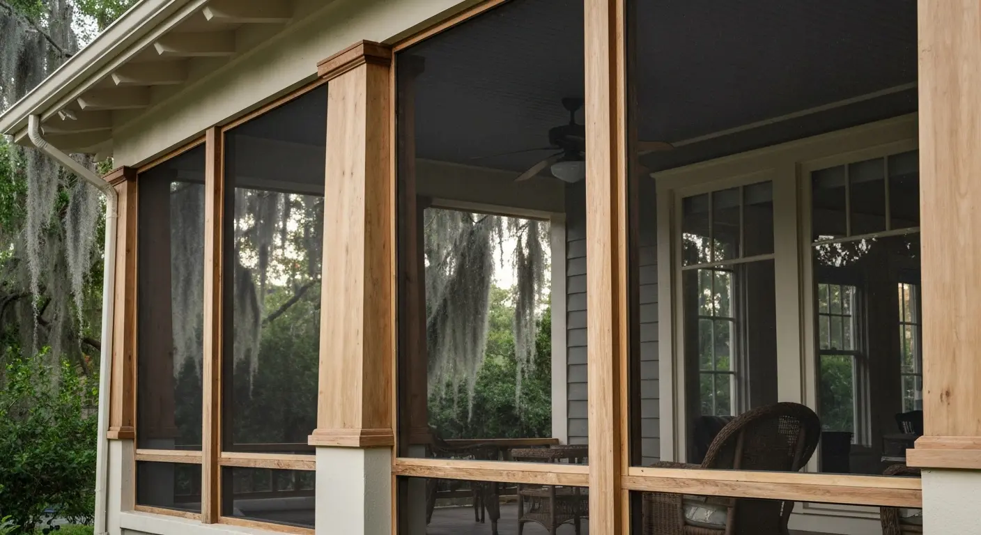 Screen porch installation