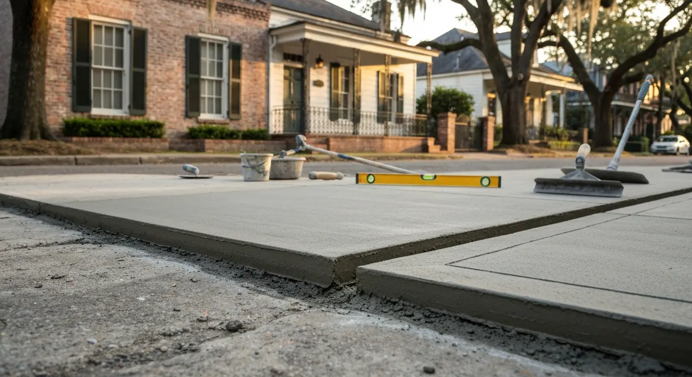 Concrete repair and sidewalk work