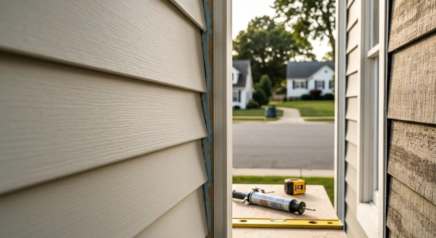 Siding replacement work