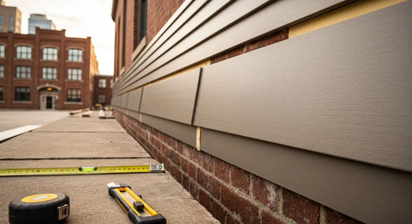 Siding installation project