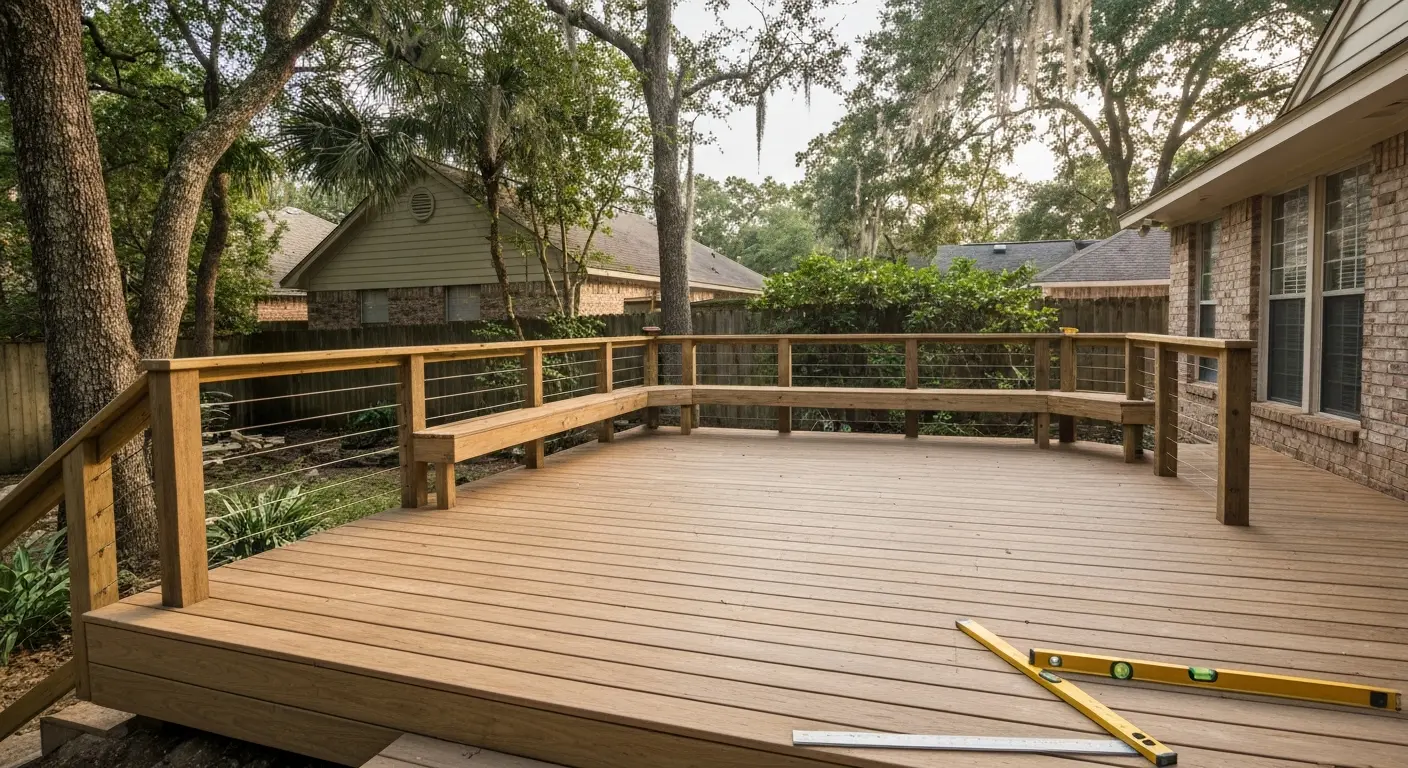 Deck construction and outdoor living space