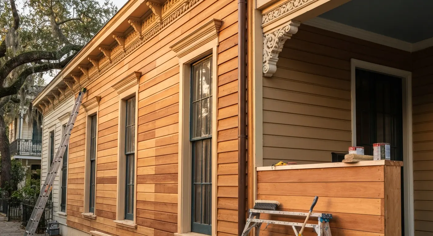 Siding restoration Uptown home