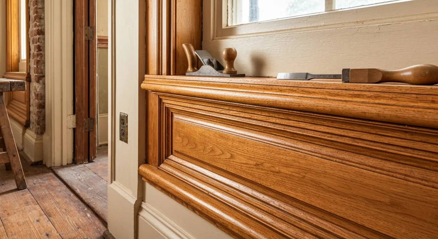 Carpentry work in historic Treme home