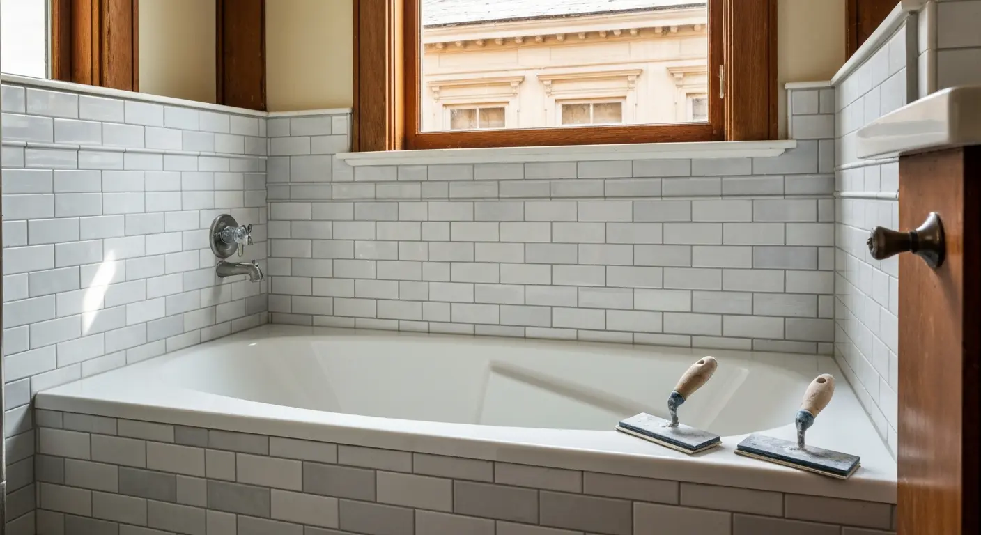Alcove tub installation