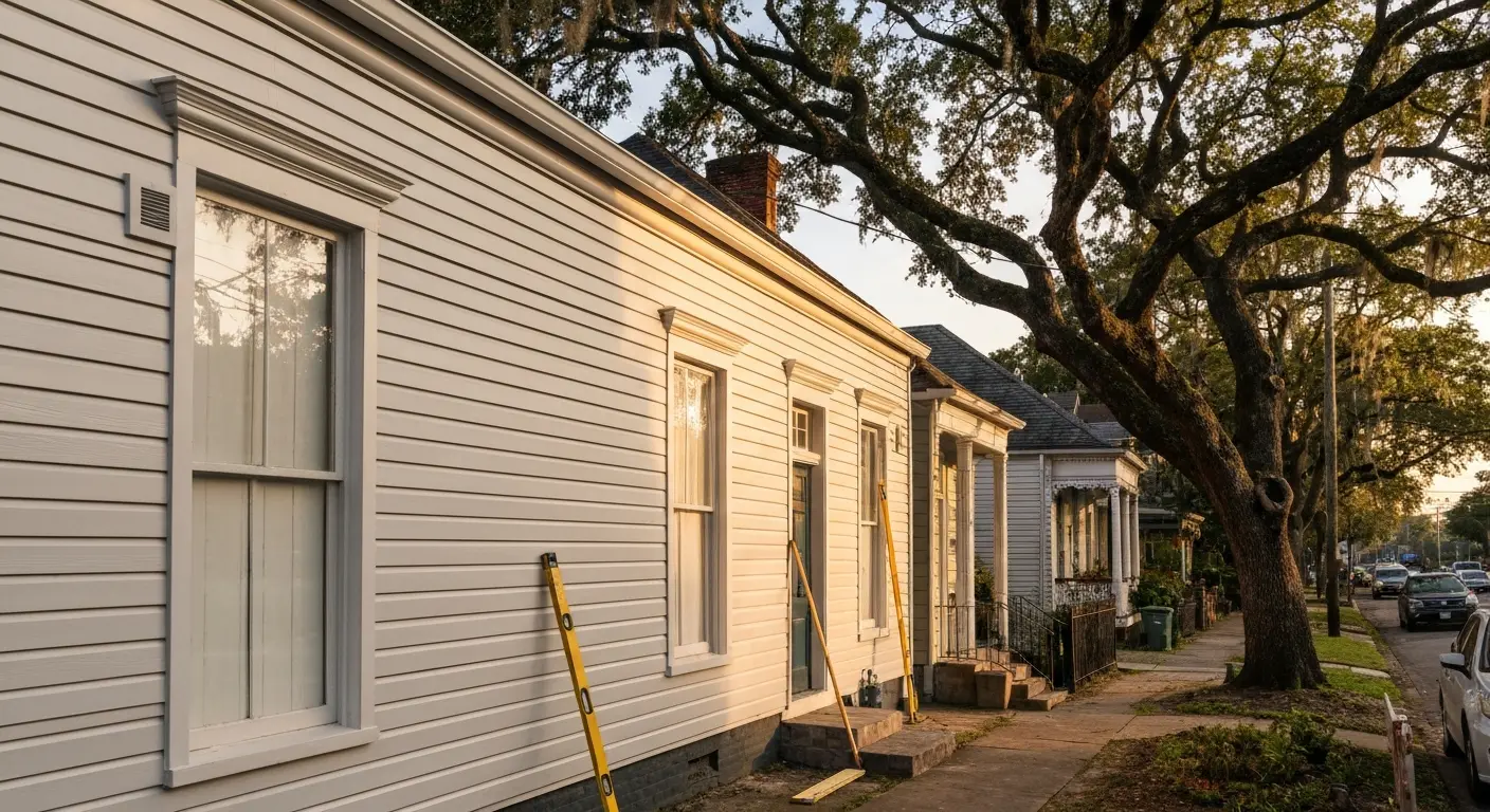 Siding replacement on historic Mid-City home