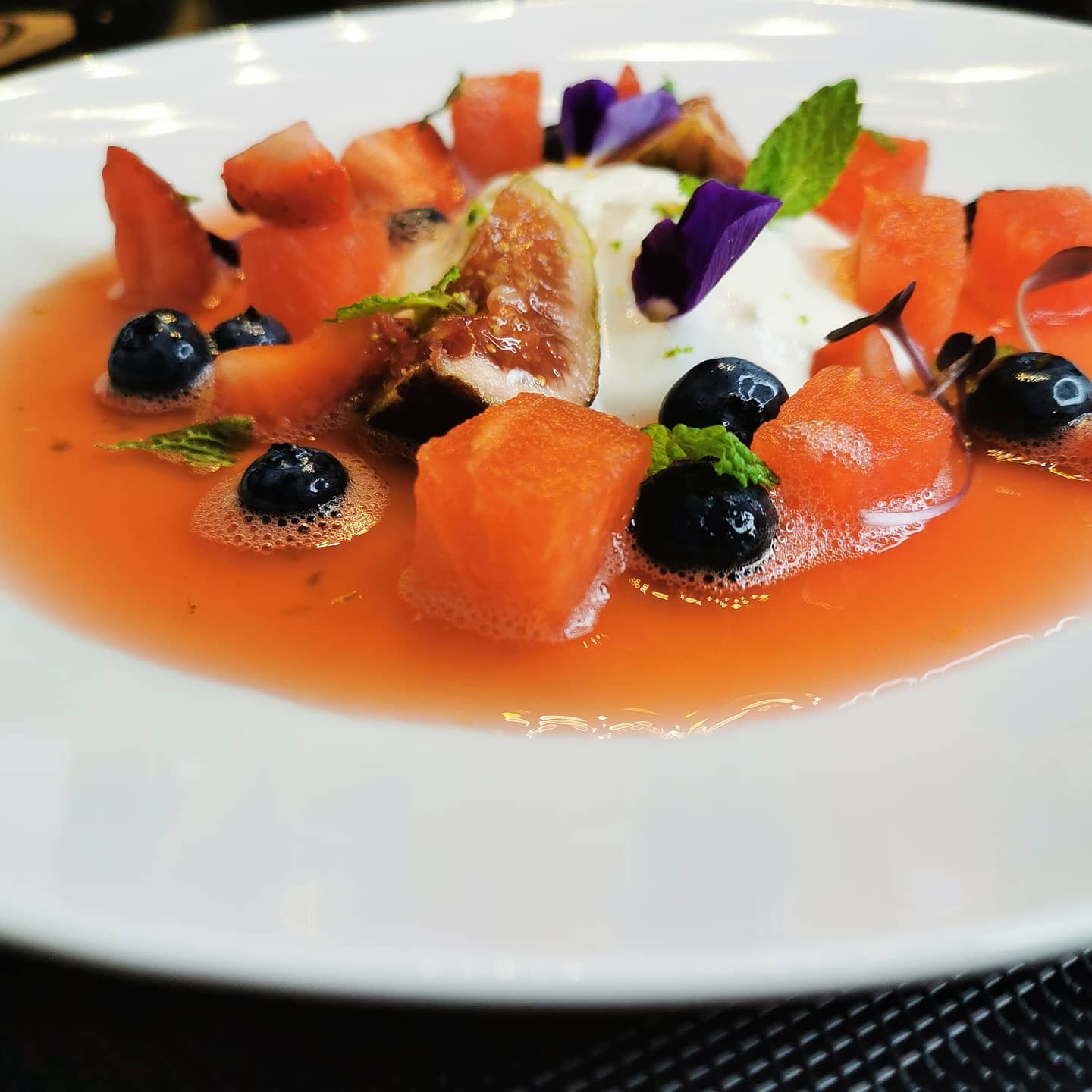 Elegant catered dish