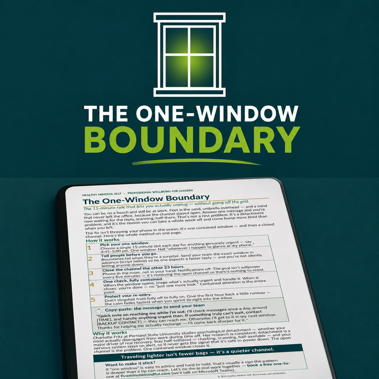 One-Window Boundary guide