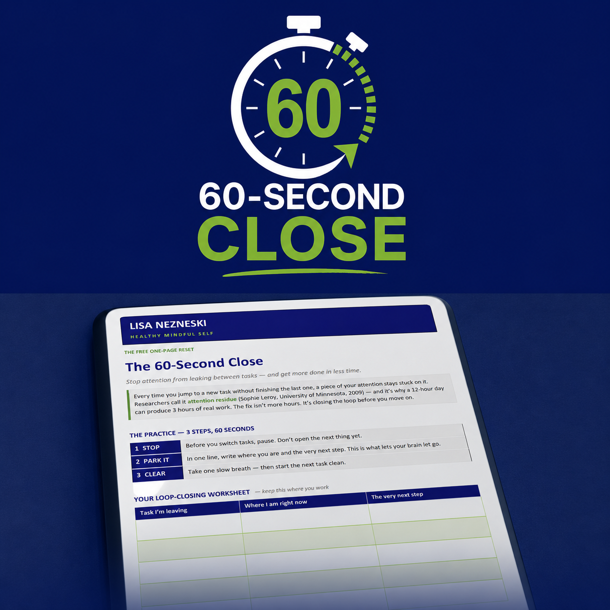 60-Second Reset guide