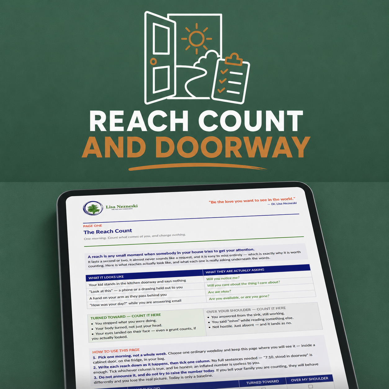 Reach Count and Doorway guide