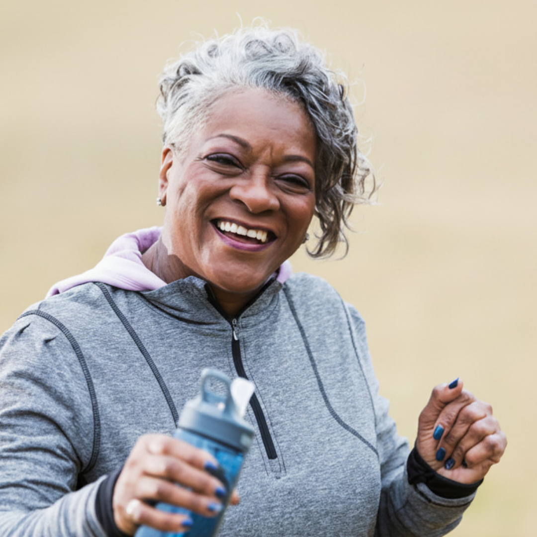 AYS member smiling with headphones