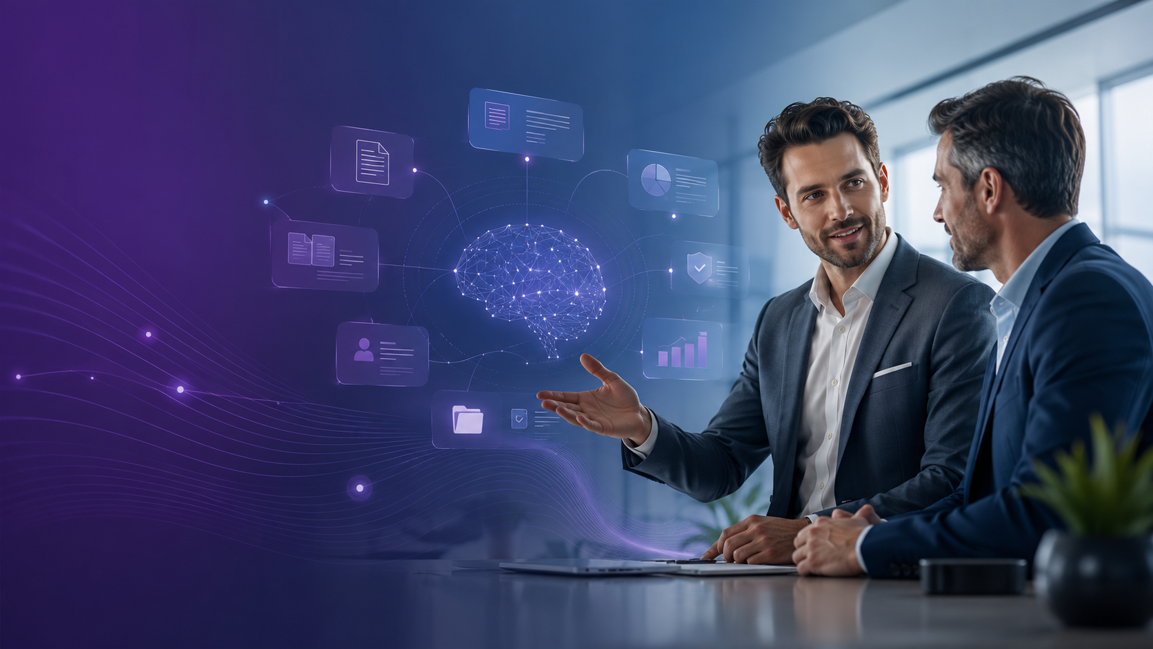 A trusted advisor introducing a business owner to the RealReach Business Brain process