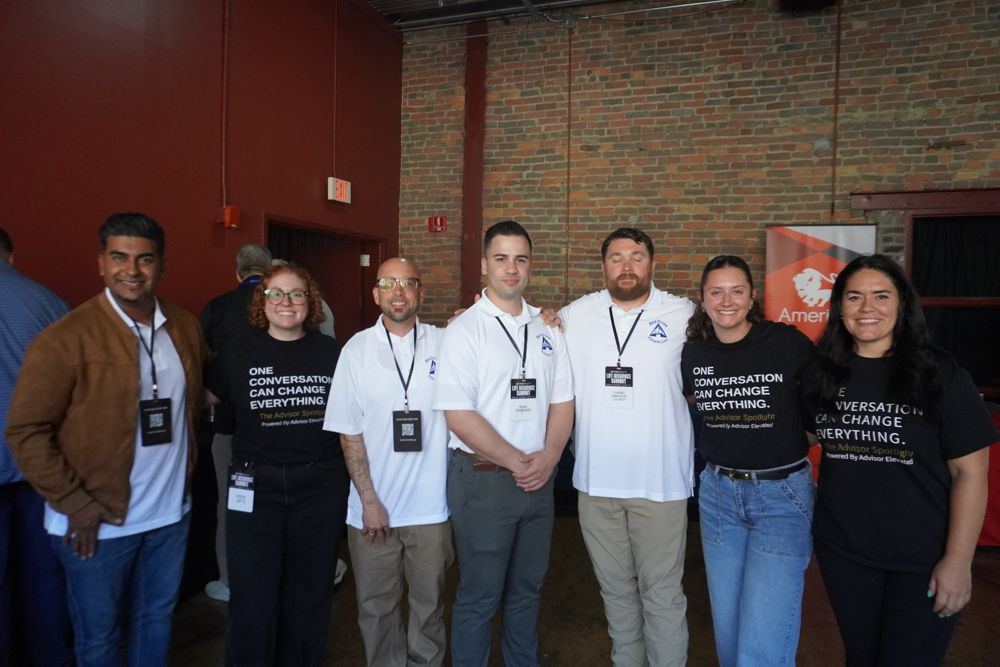 Advisor Elevated team at an event