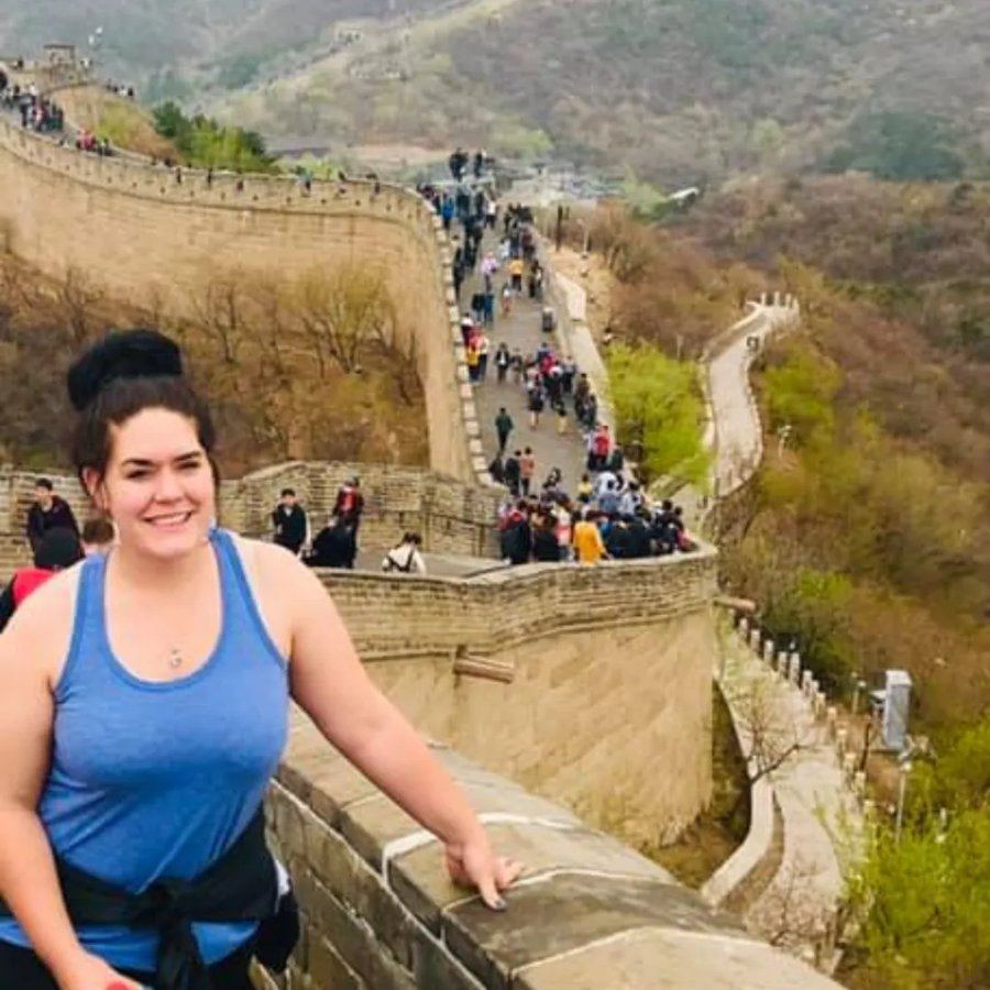 Brieanna Carlson at the Great Wall of China