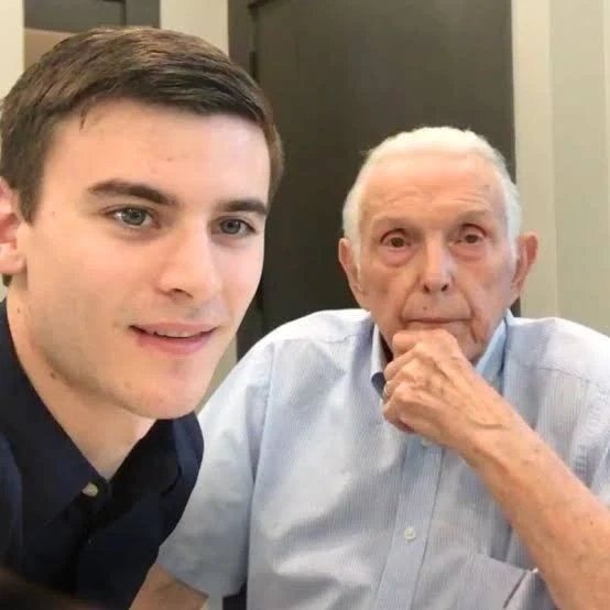 Caleb Guilliams with his grandfather