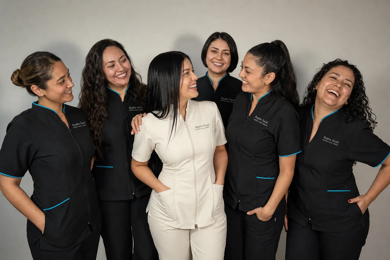 Alejandra con el equipo de Respiro Facial