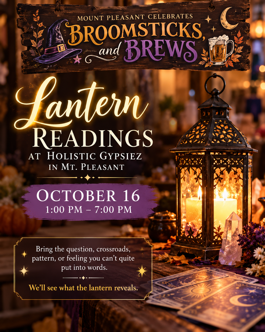 Broomsticks and Brews event at Holistic Gypsiez