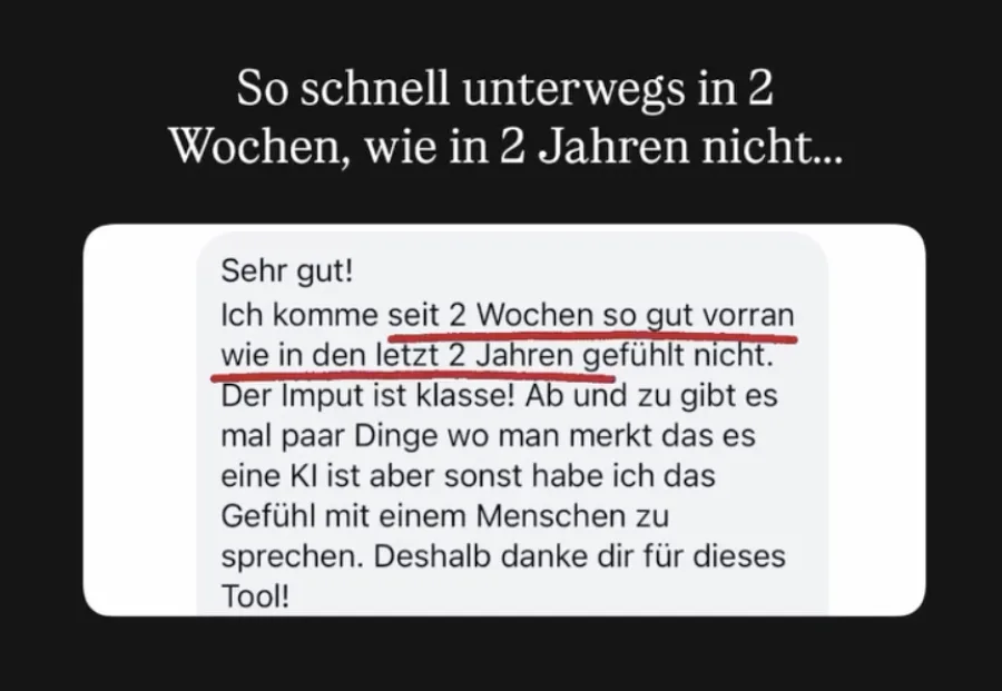 Mitglieder-Feedback: So schnell in 2 Wochen wie in 2 Jahren nicht