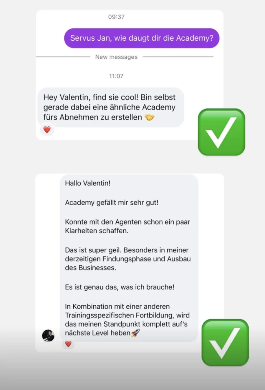 Mitglieder-Feedback: Jan, Academy gefällt mir sehr gut