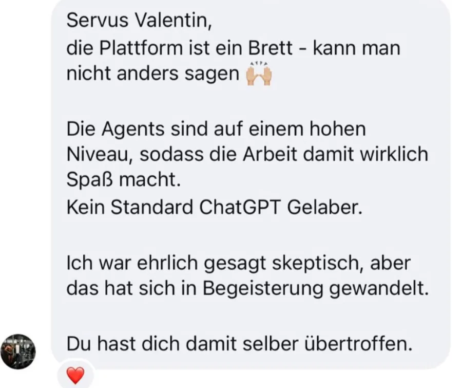 Mitglieder-Feedback: Plattform ist ein Brett, kein Standard ChatGPT Gelaber