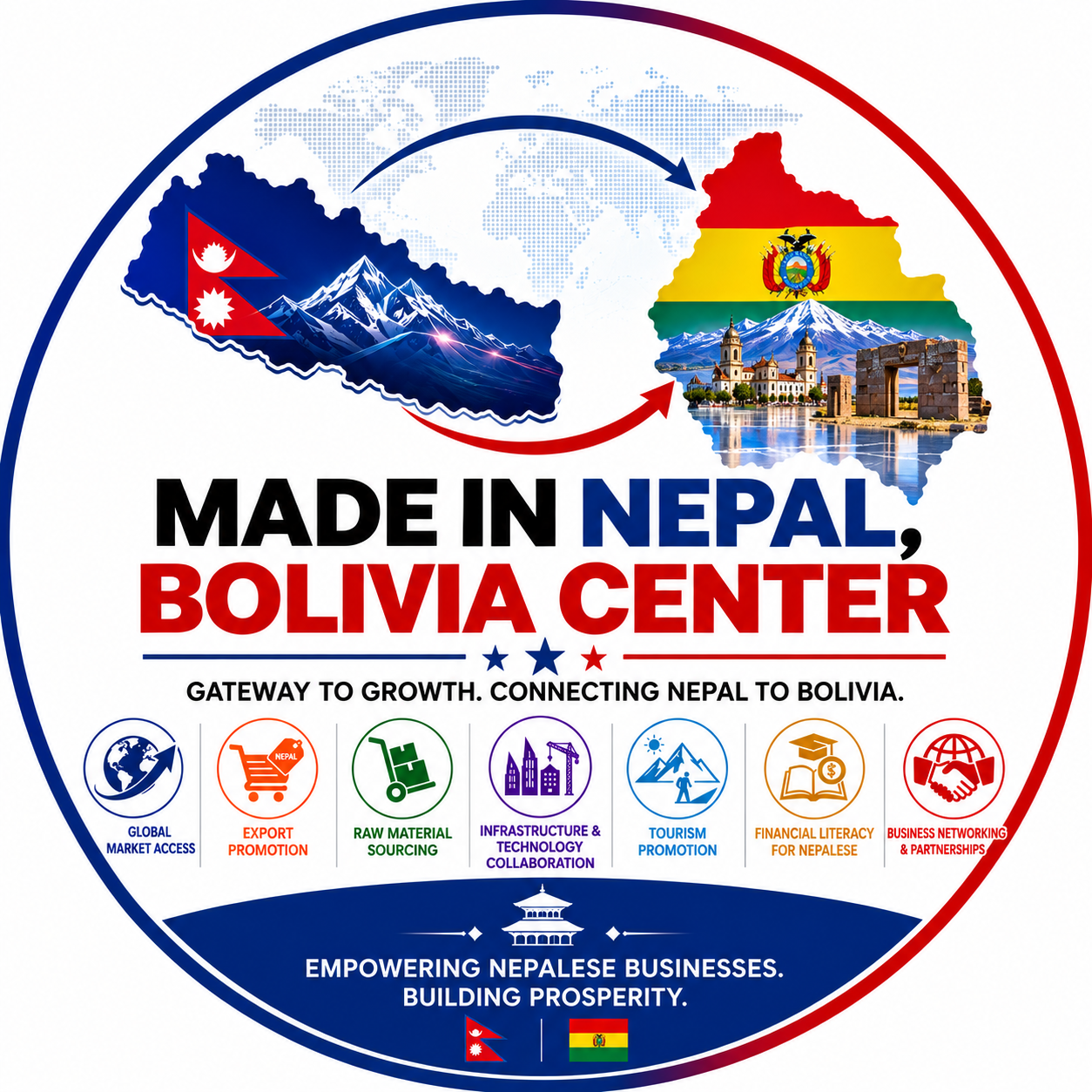 Made in Nepal, Bolivia Center logo