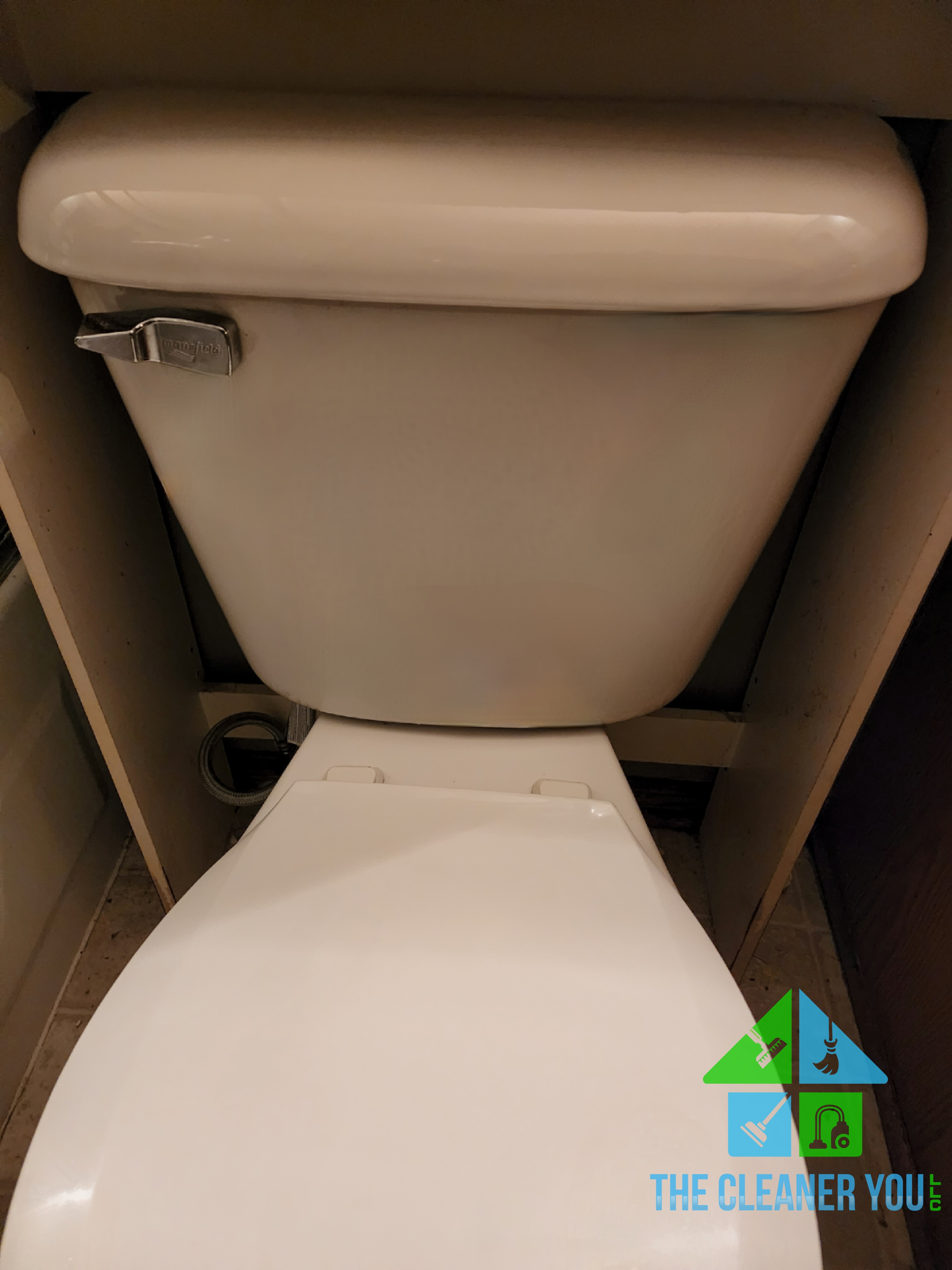 Toilet after cleaning - sparkling clean