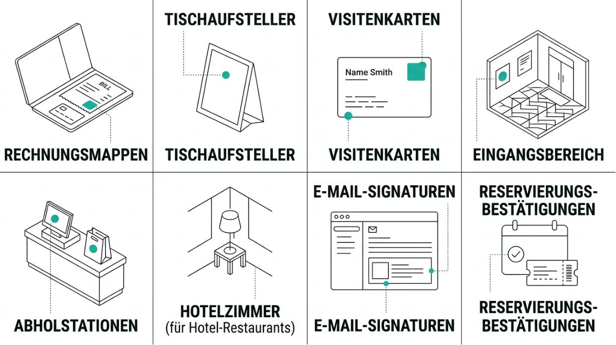 Orte an denen QR Codes besonders gut funktionieren - Infografik