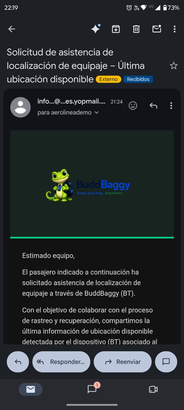 App screen