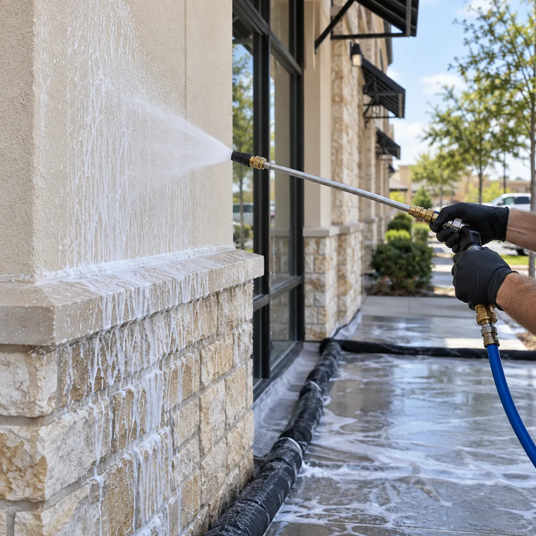 Surface specific exterior cleaning in Round Rock
